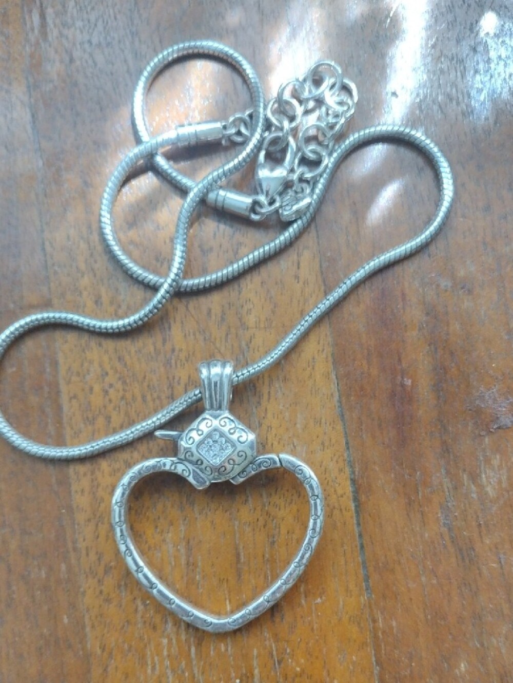 Brighton Heart Shaped Charm Holder Necklace - Picture 6 of 6